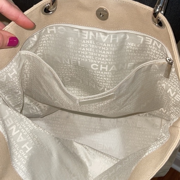 CHANEL • Cabas CC Logo Canvas Shoulder Bag - Picture 16 of 16